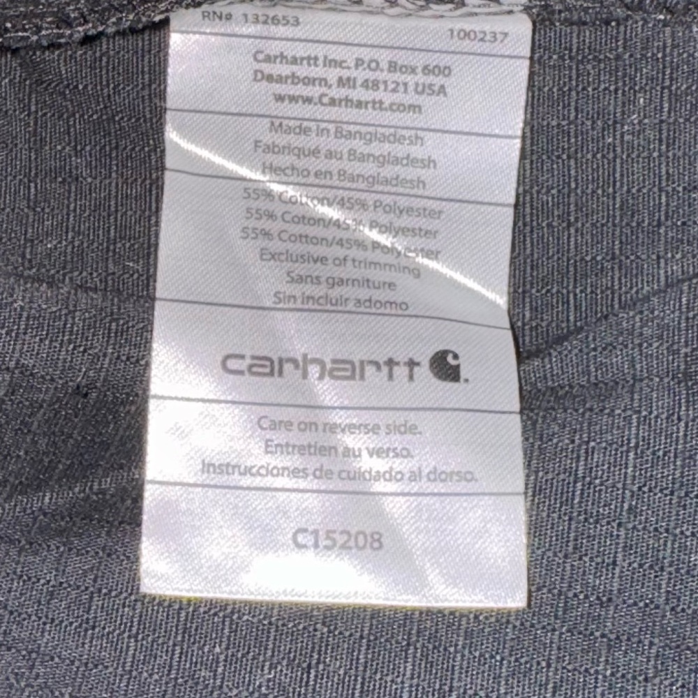 Carhartt Ripstop Scrub Top  XL Black V-Neck Workwear Medical Utility - Picture 10 of 10